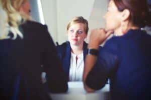 student at interview