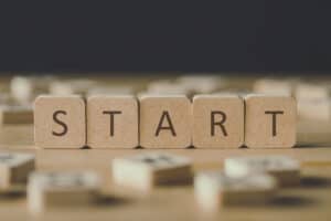 Picture of the word start