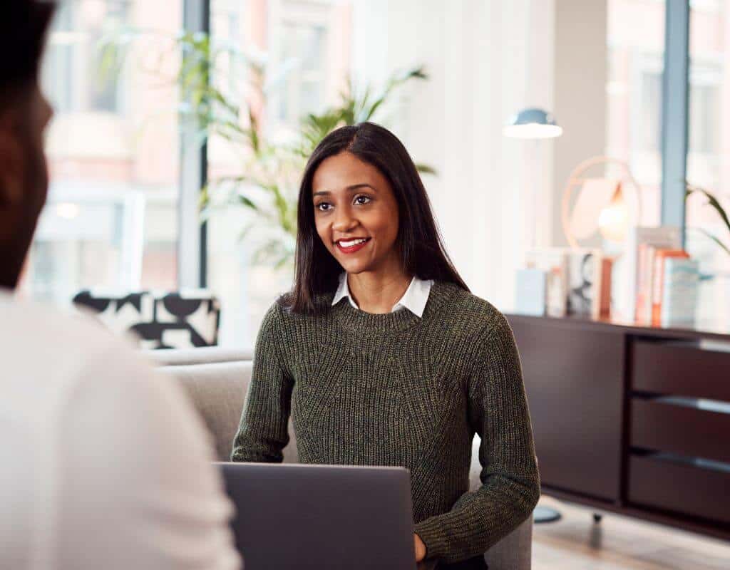 A woman wondering how to cancel a job interview