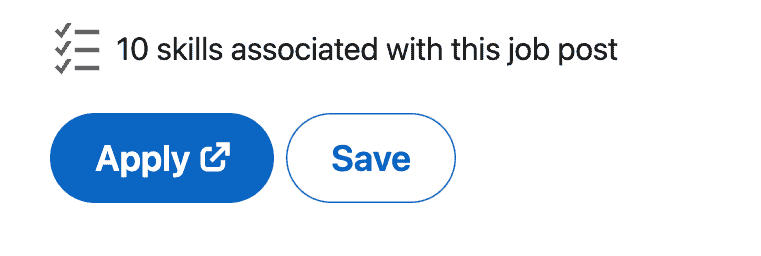 A picture of the LinkedIn Apply Button
