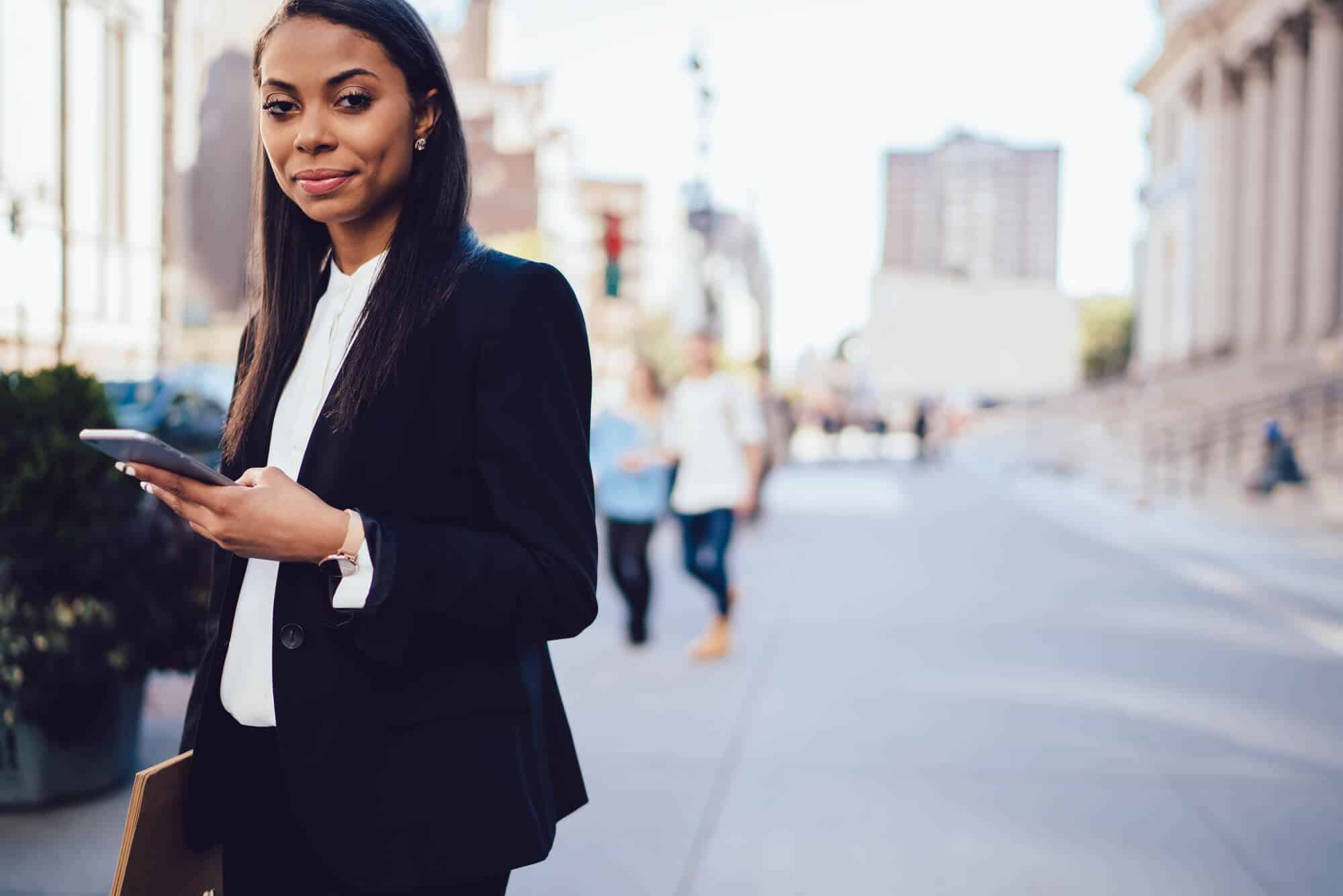 Female working in major bank career path