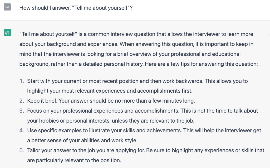 Interview Question: Tell Me About Yourself (With Answers)