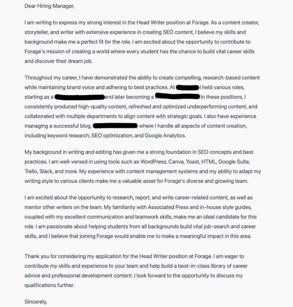 AI Cover Letter Generator: GPT-4 Powered Writer