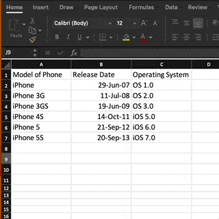 Add rows to an Excel worksheet.