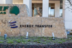 Energy company Energy Transfer LP logo at headquarters