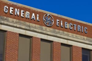 General electric logo on building